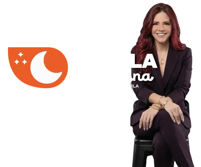 Cristy Dávila en estudio para Charla con la Luna
